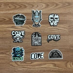 Cove Monochrome Logo Stickers